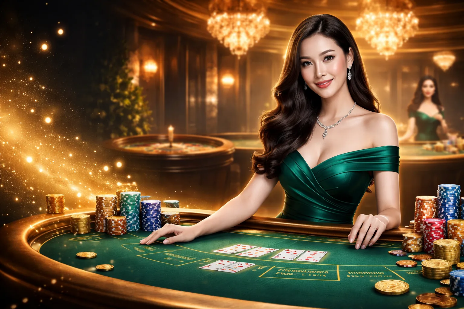 Hình ảnh nền trang giới thiệu 188bey app, thể hiện sự chuyên nghiệp và uy tín của nền tảng giải trí trực tuyến, với các yếu tố cá cược thể thao và sòng bạc, màu xanh lá cây #11A84E và vàng #22C768.